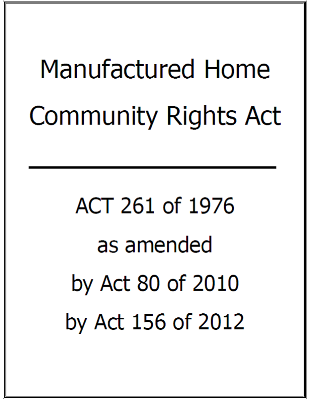Manufactured Home Community Rights Act